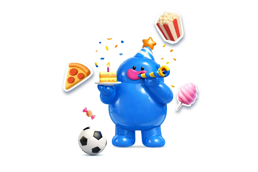Bartolo celebra rodeado de pastel, balón y detalles de fiesta
