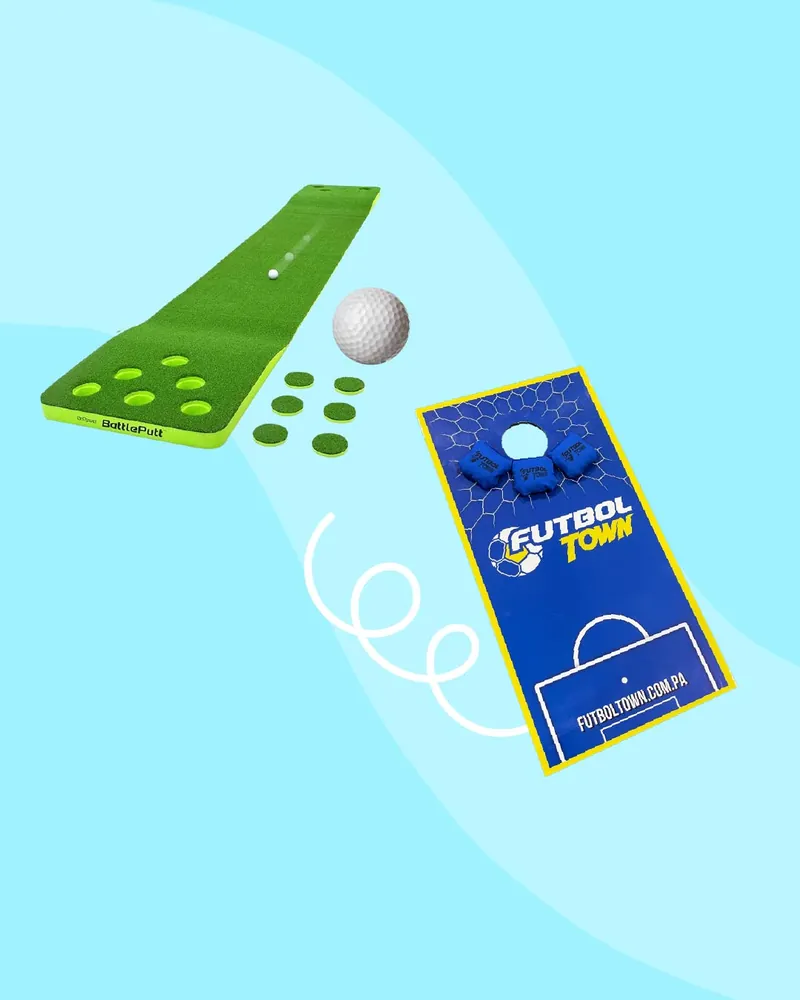 Juegos adicionales Mini Golf y desafío Cornhole